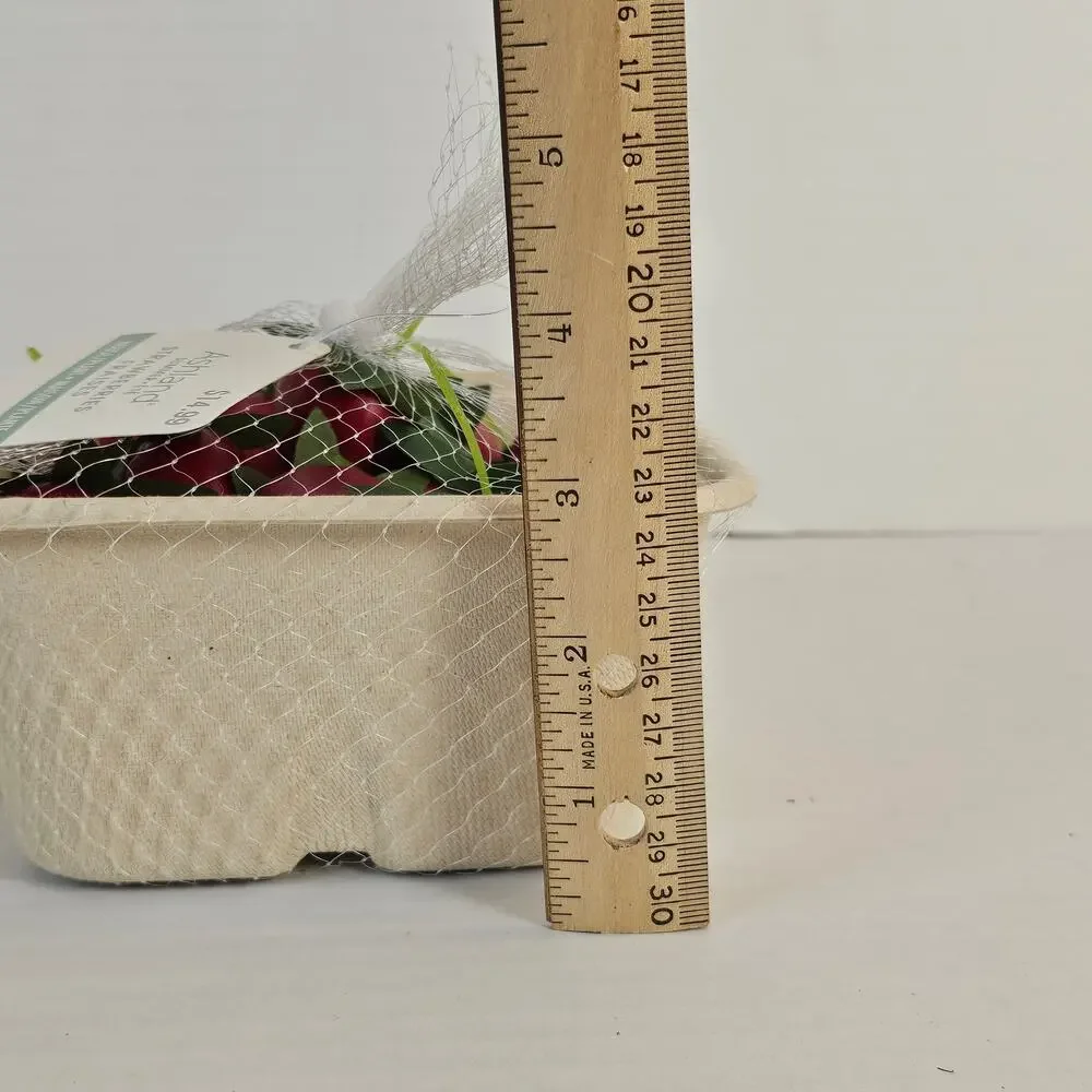 Faux Strawberries Lot of 2 Baskets 52 Foam Plastic Fruit Decor New Ashland